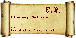 Blumberg Melinda névjegykártya